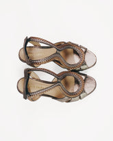 SANDÁLIA TRANÇADA EM COURO