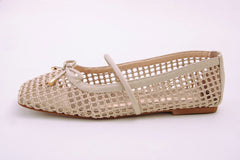 Sapatilha de Couro Tressê Laço