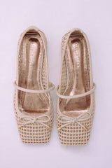 Sapatilha de Couro Tressê Laço