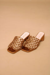 Sandália Couro Tressê