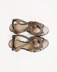 SANDÁLIA TRANÇADA EM COURO